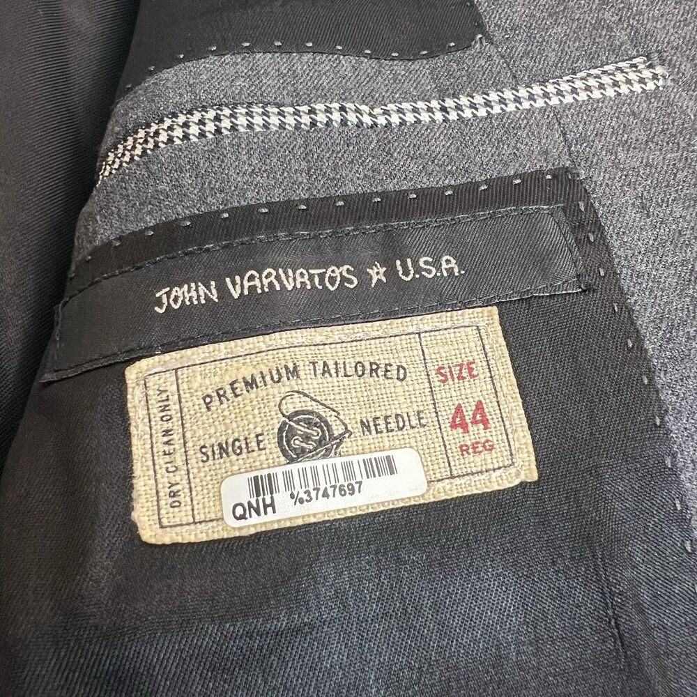 John Varvatos Blazer Dark Gray SOHO Fit Wool Men’s 44R - Picture 7 of 13